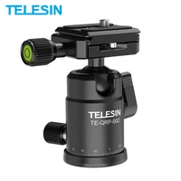 telesin tripod head 25mm 22 5mm panoramic center design ball head quick release plate for cannon sony nikon dslr camera monopod