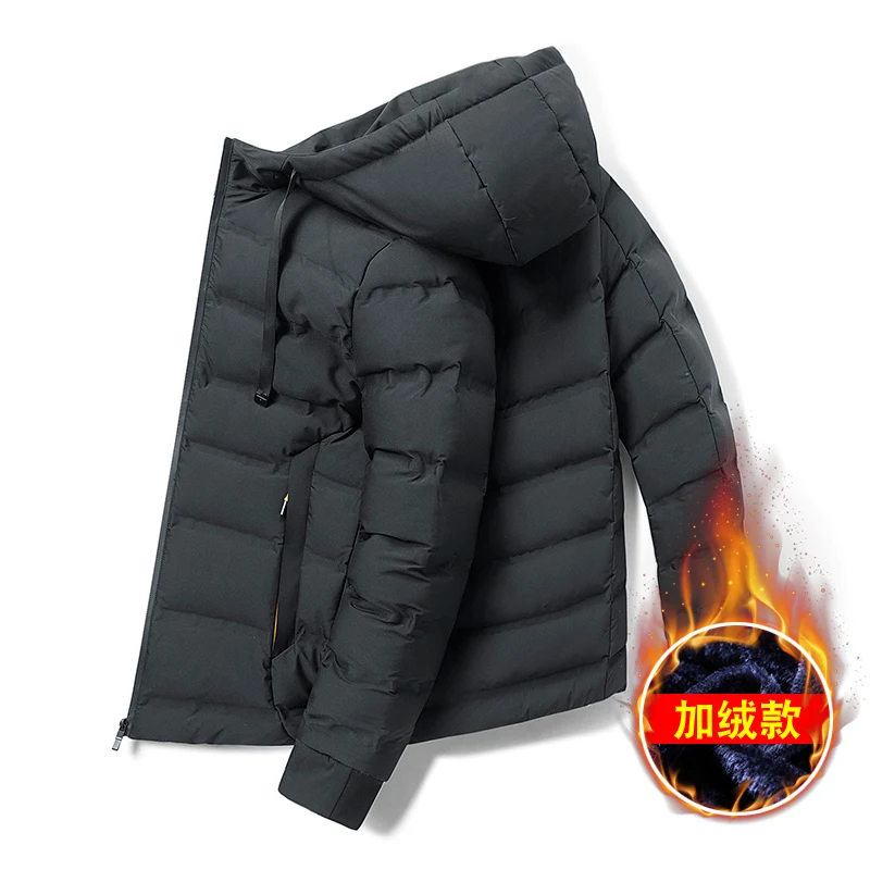 

Men's Cotton Coat Jacket 2020 New Trend Fashion Warm and Comfortable Cotton Coat Plus Velvet Thick Casual Jacket Large Size 5XL