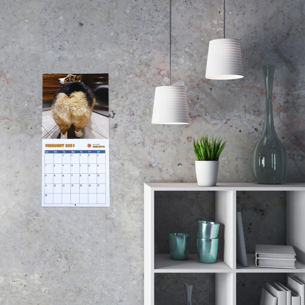 

2021 Funny Animal Wall Calendar Note-taking Calendar Creative Hanging Calendar
