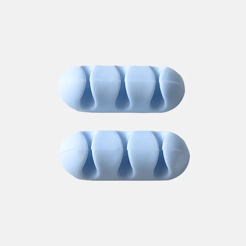 

2PCS Silica Gel Shelf Rack Color Cable Winder Organizer Headset Wire Wrap Cable Cord Winder Cable Collector Tool Storage Holder