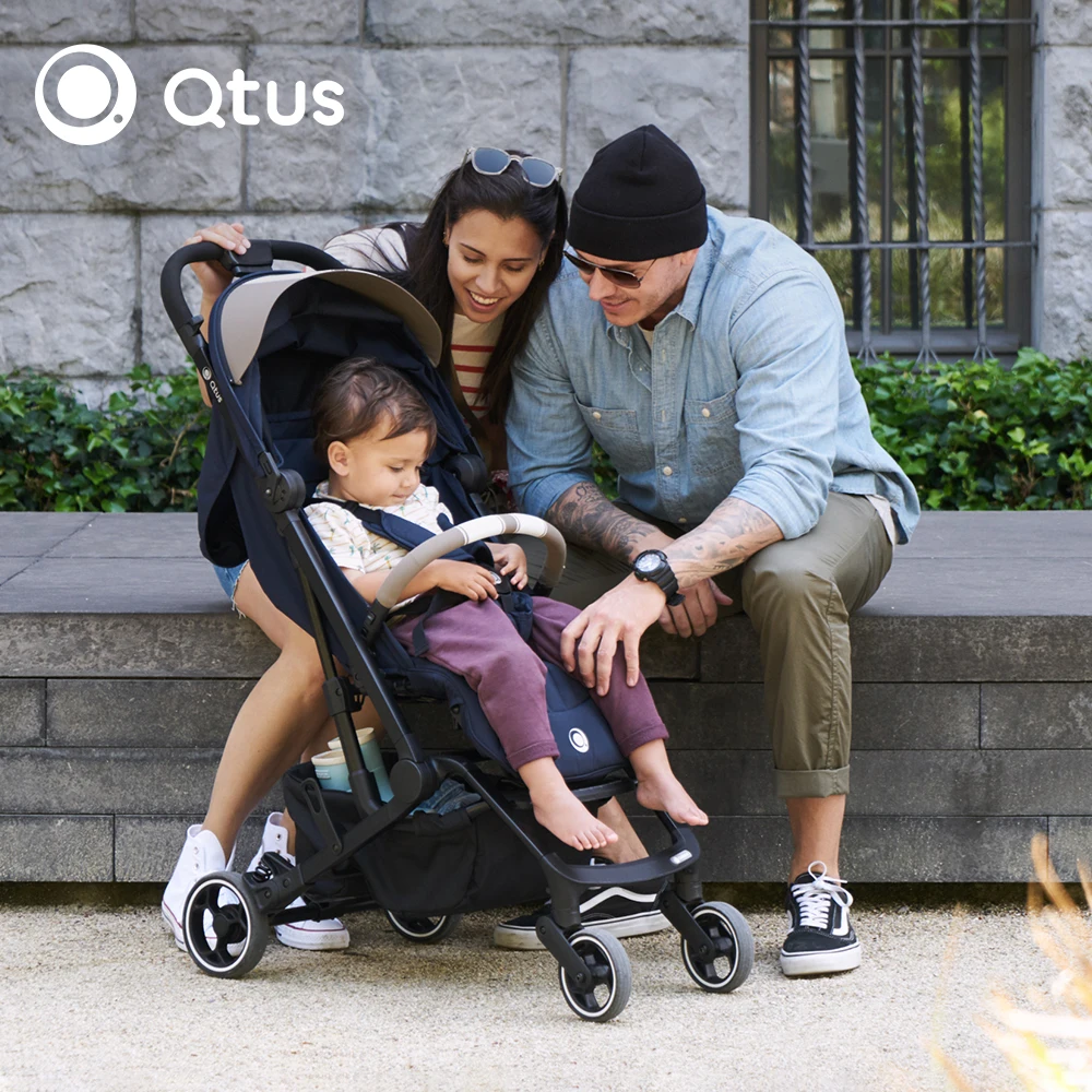 QTUS FlexPro Llightweight Baby Stroller, UPF50+ Canopy & Flip-out Sun Visor, Peek-a-boo Window, Breathable & Comfortable Fabric enlarge
