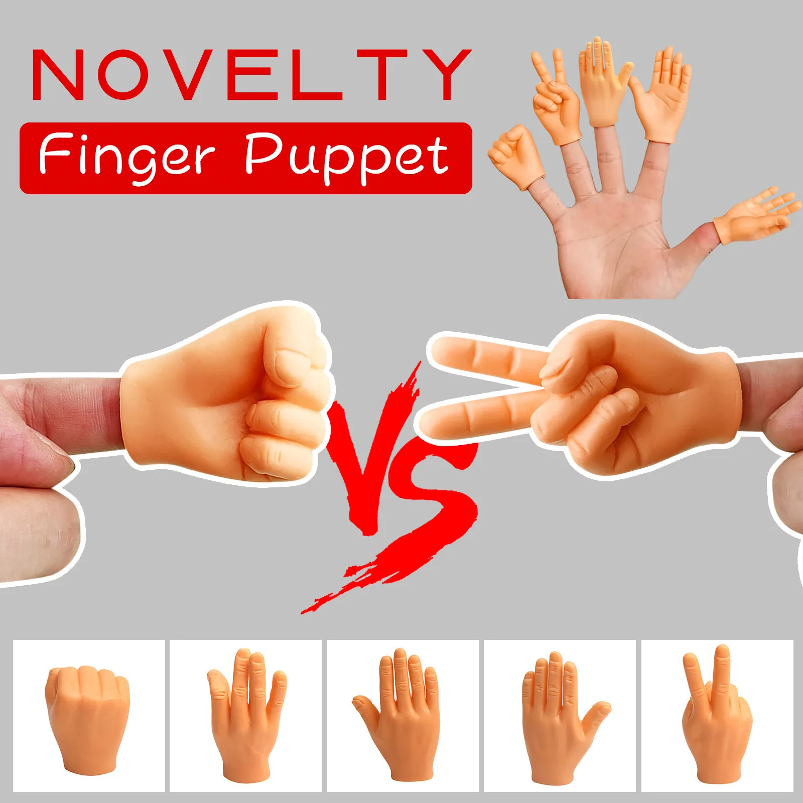 

Creativo burattino da dito novit divertente Mini mano sinistra e destra per la festa del gioco giocattoli divertenti per gatti