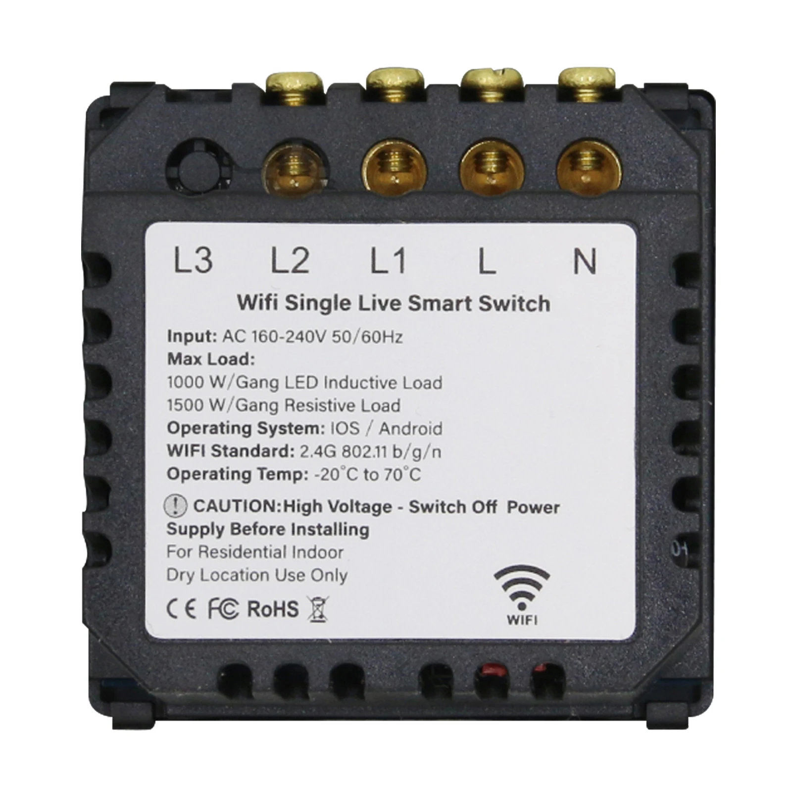 Основание для сенсорного выключателя Bseed европейского стандарта Wi-Fi не диммер