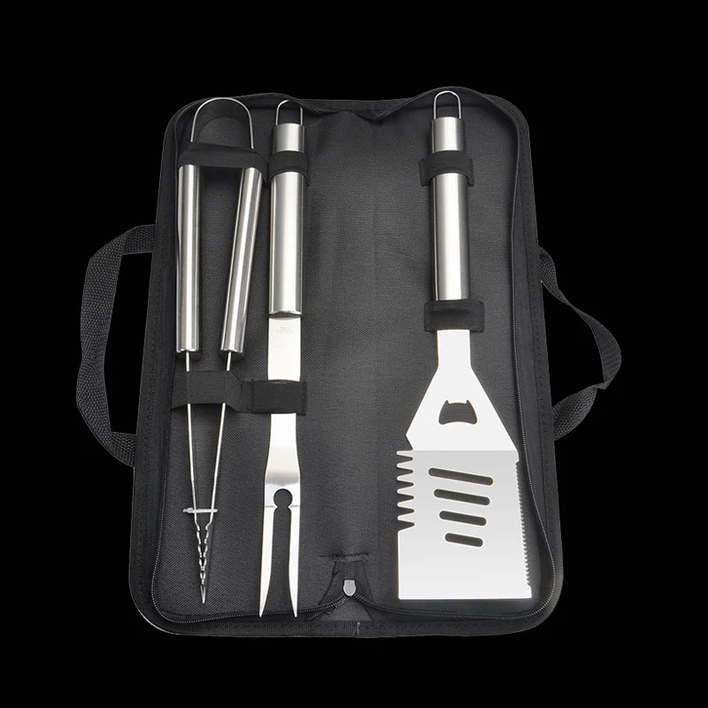 3 шт./компл. Портативный Нержавеющая сталь Набор для гриля барбекю гриль Лопата