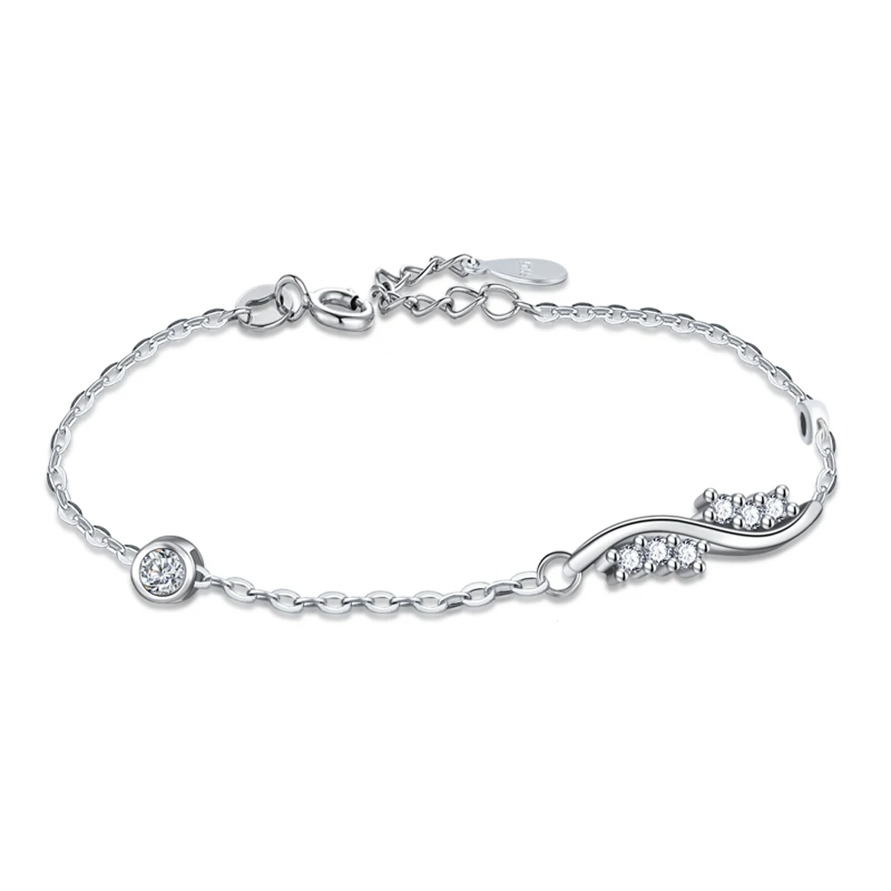 

Sparkling 925 Sterling Silver Zircon Pendant Design Chain Fit Original Reflection Bracelet Women Jewelry Gift New Listing