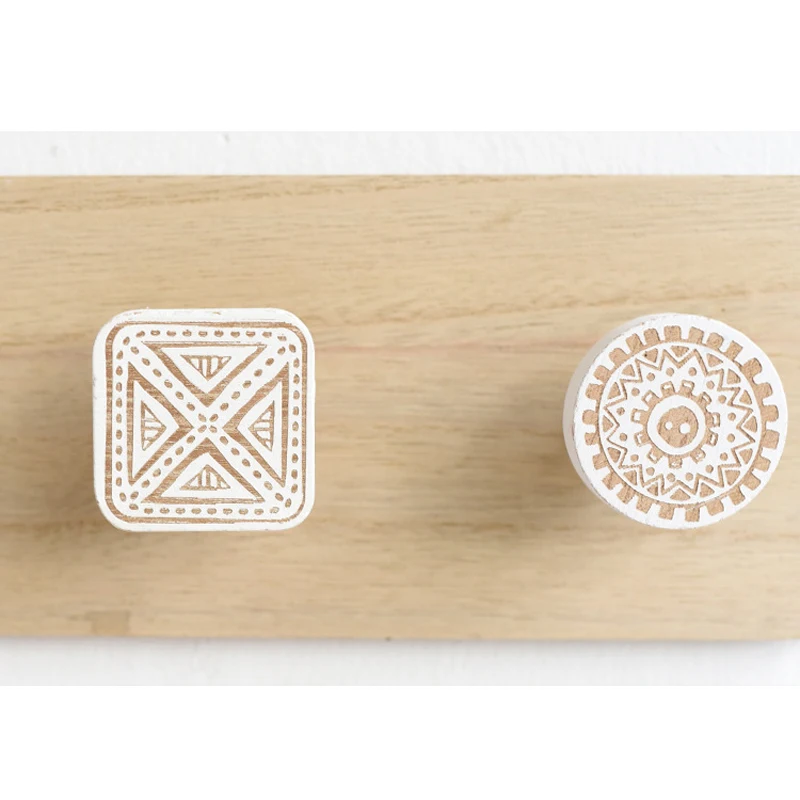 Деревянный настенный крючок для одежды ключей геометрический органайзер