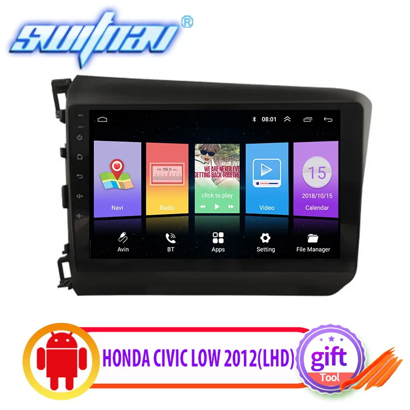 Автомобильный DVD плеер с Android 8 1 для HONDA CIVIC LOW 2012 2015 автомобильное аудио gps