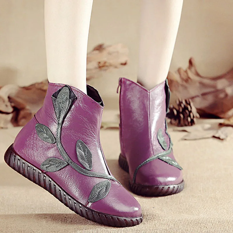 

TIMETANG 2021 Plush Winter Shoes Women Ankle Boots Woman Genuine Leather Flats Boots Mother Casual High Quality Warm Snow Boot