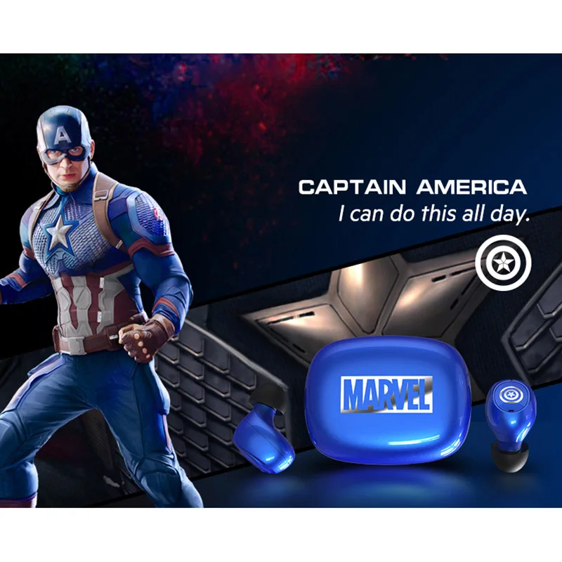 С героями комиксов Марвел сертифицированный Bluetooth V5.0 наушники Железный человек