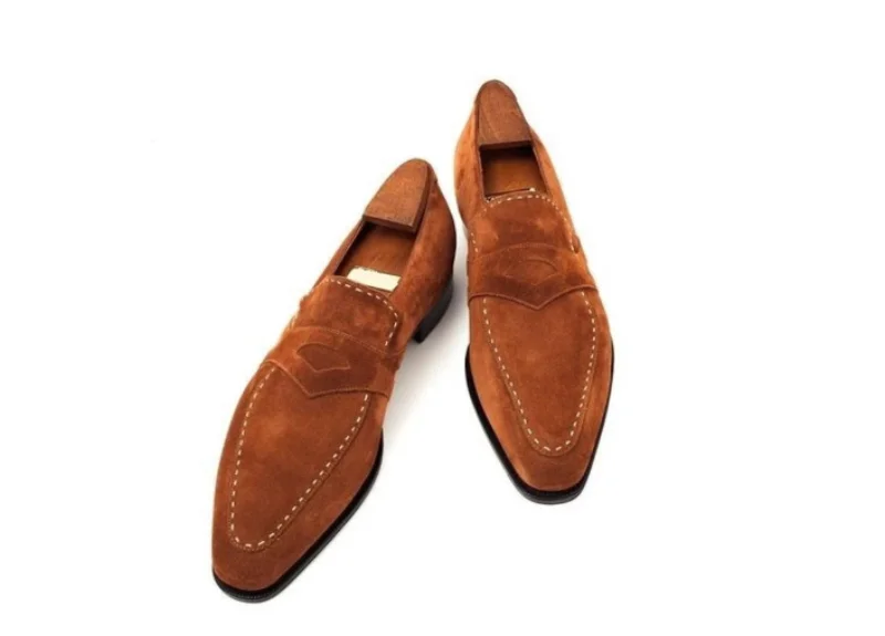 

Men's Suede Leather Shoes Low Heel Tassel Shoes Dress Shoes Brogues Spring Ankle Boots Retro Classic Men's Casual F92
