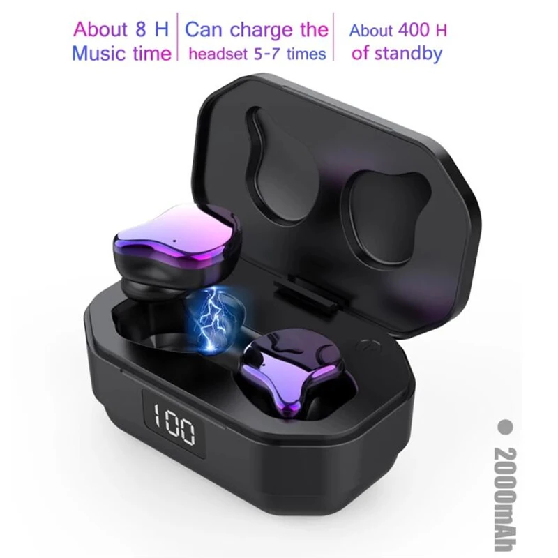 

TWS G01 IPX6 Headset For Samsung Xiaomi Huawei Phone Waterproof Bluetooth V5.0 Wireless Earphone 6D Surround Stereo HIFI Music