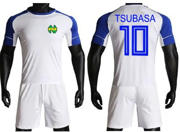 As picture Хороший молодежный Мужской Азиатский размер капитан Tsubasa ДЖЕРСИ Camisetas y benji испанские футбольные японские наборы, Оливер атом Maillot de Foot рубашки - Цвет: As picture