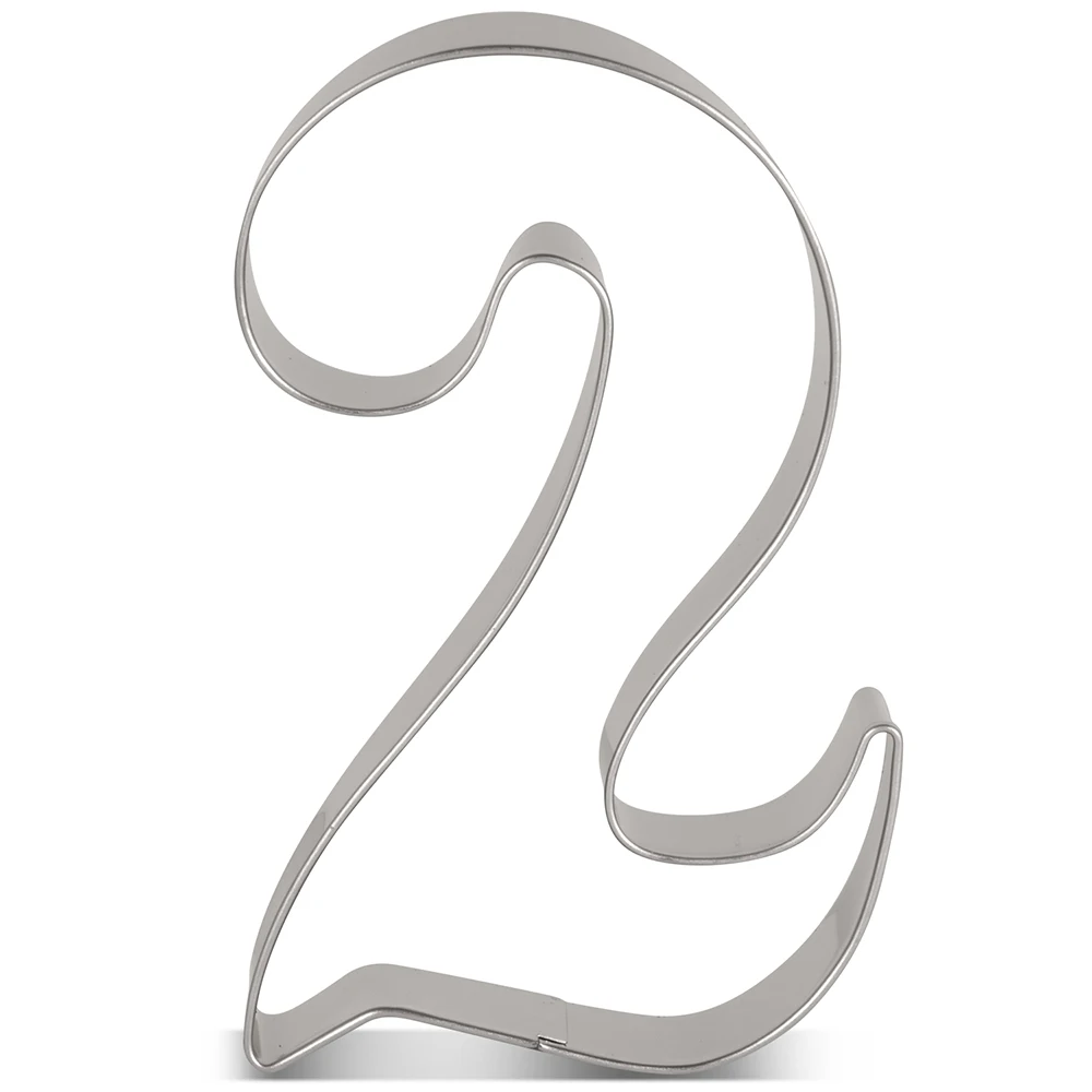 Резак для печенья LILIAO Number 2 из нержавеющей стали форма печенья/сэндвичей/хлеба