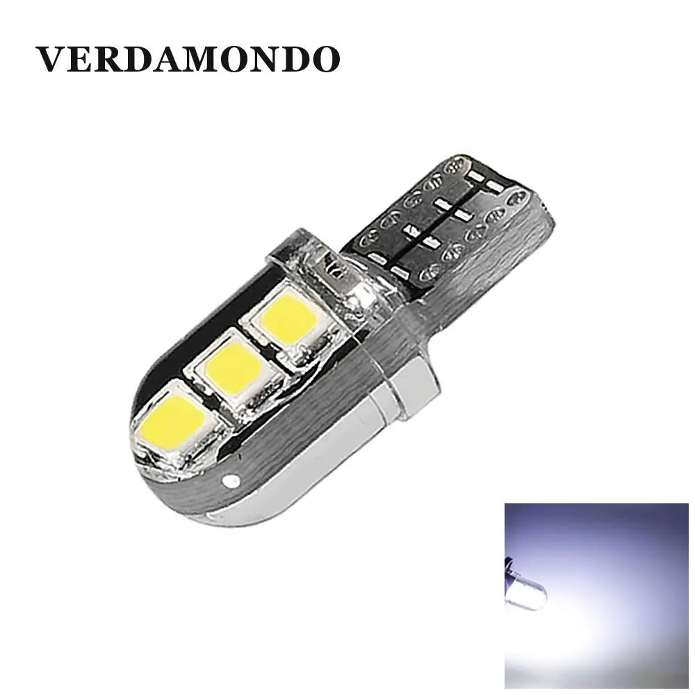 1 шт. W5W T10 194 168 Автомобильная светодиодный ная лампа 6 SMD 2835 габаритная для чтения