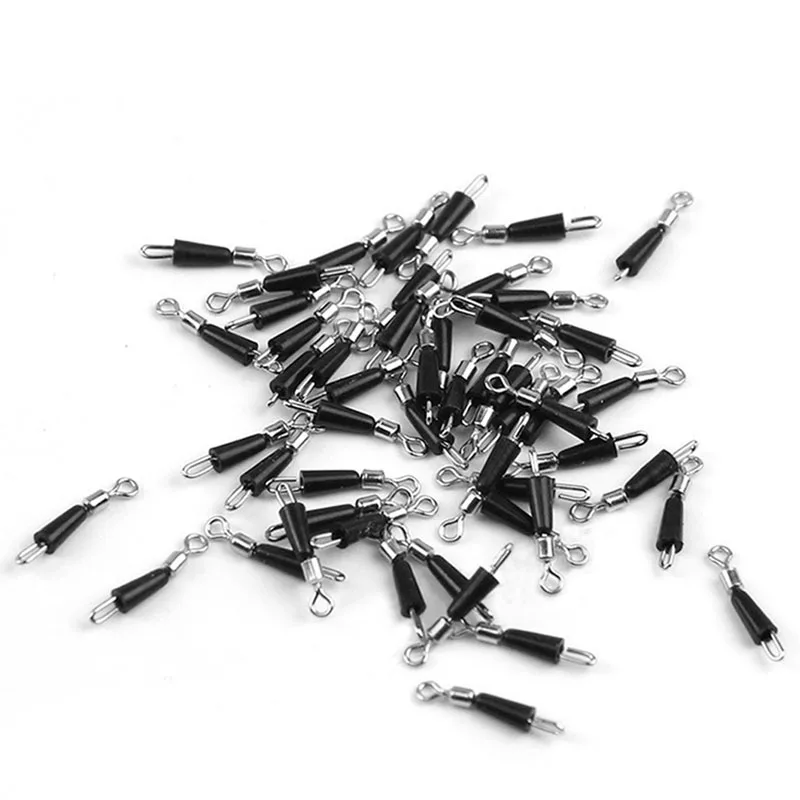 

30pcs Ball Bearing Swivel Solid Rings quick fast link connector Fishing Hook