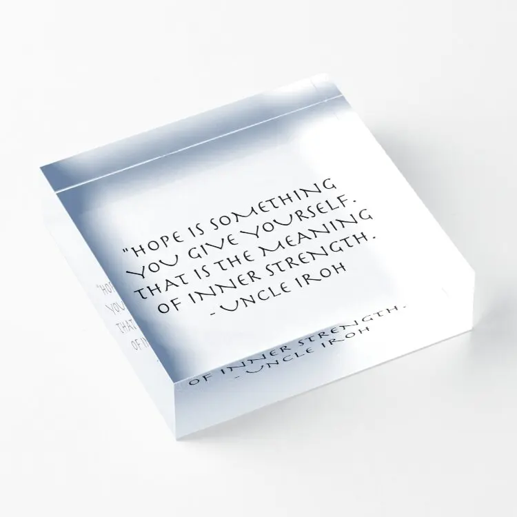 

Встроенная сила дяди ирох Цитата Аватар акриловый блок Милая доска для комнаты модная прозрачная панель для фотографий процесс спальни дом...