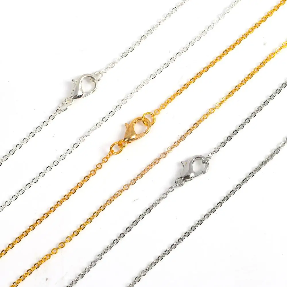 

12Pcs/Lot 40cm Flat O Chain Necklace DIY Accessories Findings Jewelry Making Supplies