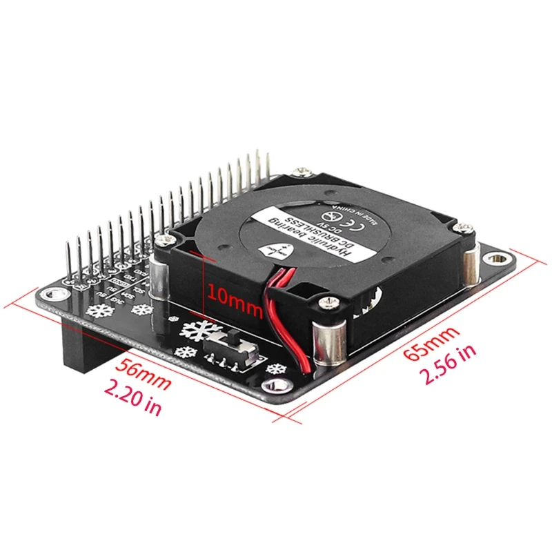 

P8DF LED Cooling Fan Expansion Board Silent Heat Dissipation for Raspberry Pi 4B/3B+/3B/3A+