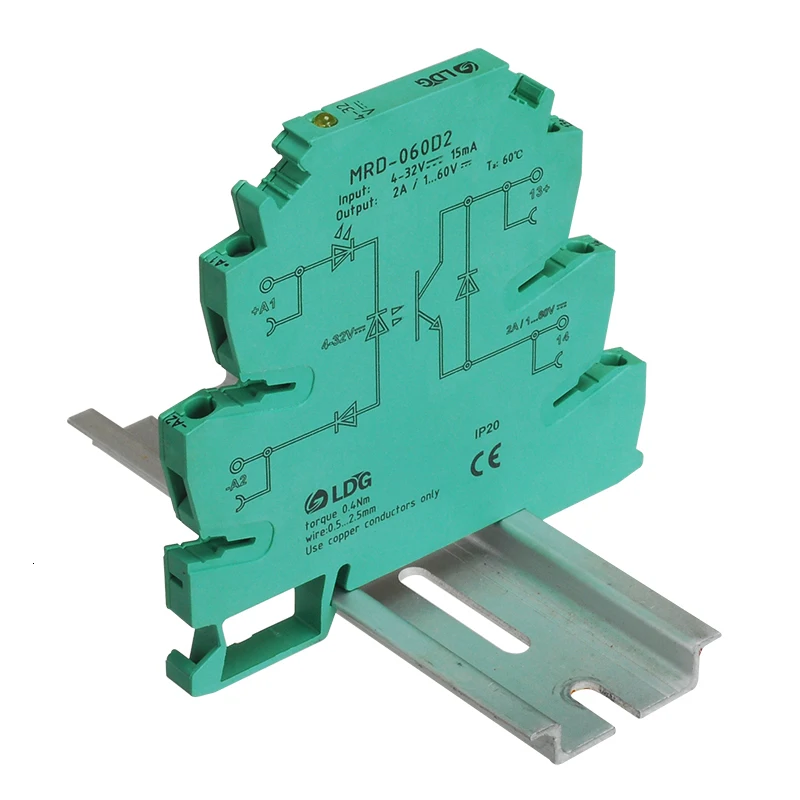 

MRD-060D2 Solid State Relay Module 2A DC Control DC 24V Normally Open Ultrathin Port Relay