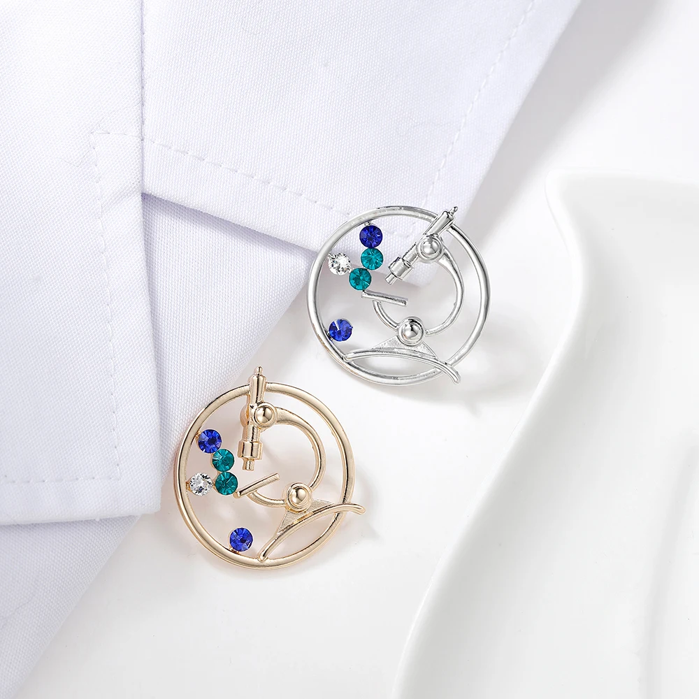 Милый Кристалл булавка металлическая брошь микроскоп медицинский модный