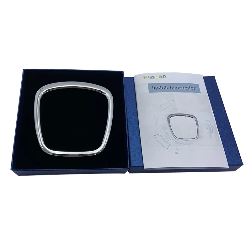 

ABS chrome steering wheel trim decorative center emblem frame sticker accessories for Audi A3 8P S3 A4 B6 B7 B8 A5 A6 C6 Q7 Q5