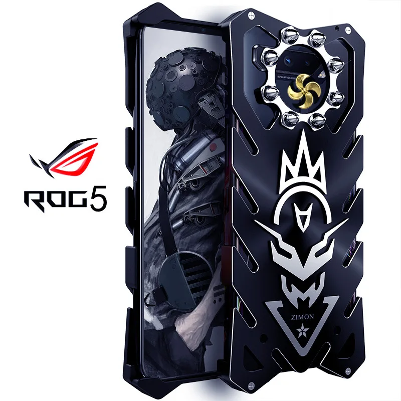 

Original Zimon Shockproof Protection Metal Phone Case Shell Bumper Back Cover For Asus Rog Phone 5 Rog5