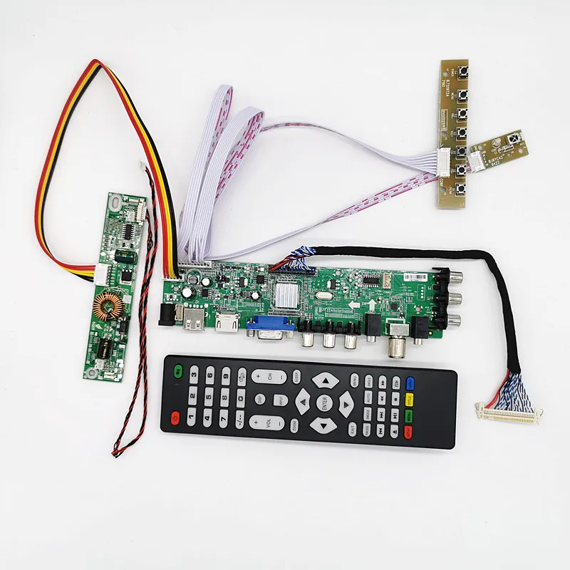 DVB-T2/DVB-T/DVB-C ЖК цифровой телевизор драйвер плата контроллера комплект 23,8 дюймов LM238WF2 SSA1 1280*800 3663 ЖК-плата контроллера DIY комплект
