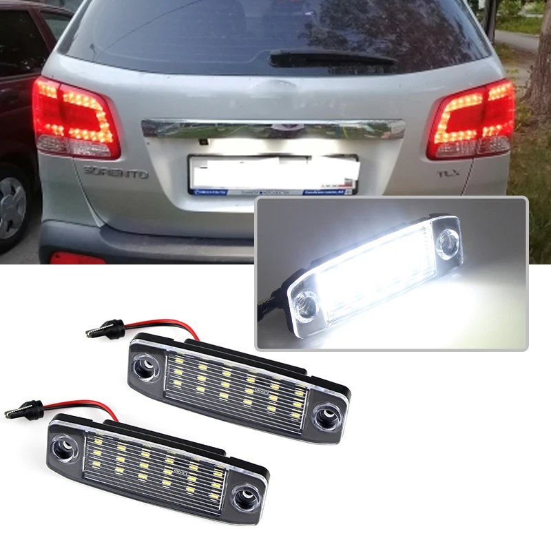 2PCs Car Led Number License Plate Lights For Hyundai Sonata 10 10-13 Sonata YF 10MY 2010-2013 GF 10 Kia Sportage 2011-2013