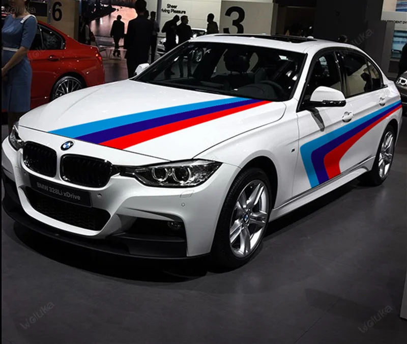 Модифицированные трехцветные автомобильные наклейки специальное украшение