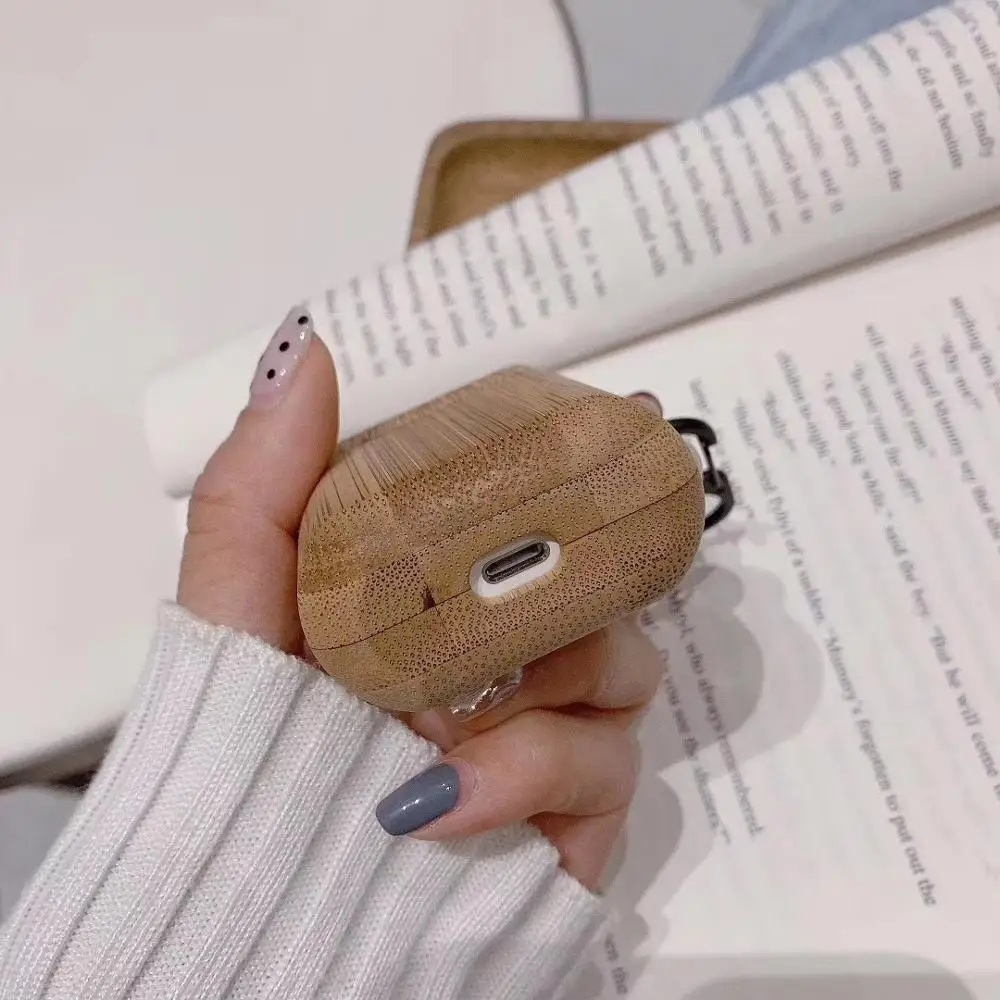 

For AirPods Bamboo Case Wood Earphone Earpods Cover for AirPod Wireless Bluetooth Case for Apple Airpods Case