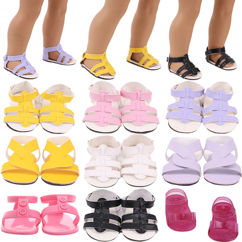 

3 Styles Cute Sandals Fit 18 Inch American&43 CM Baby Doll Clothes Shoes Accessories,Girl's Toys,Generation,Birthday Gift