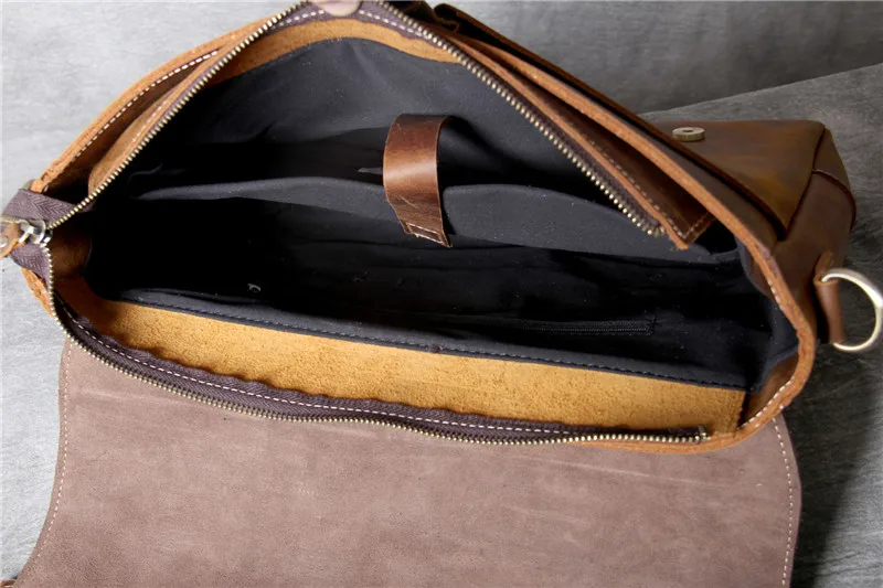 PNDME vintage crazy horse cowhide men's briefcase business high quality genuine leather luxury office large laptop shoulder bag