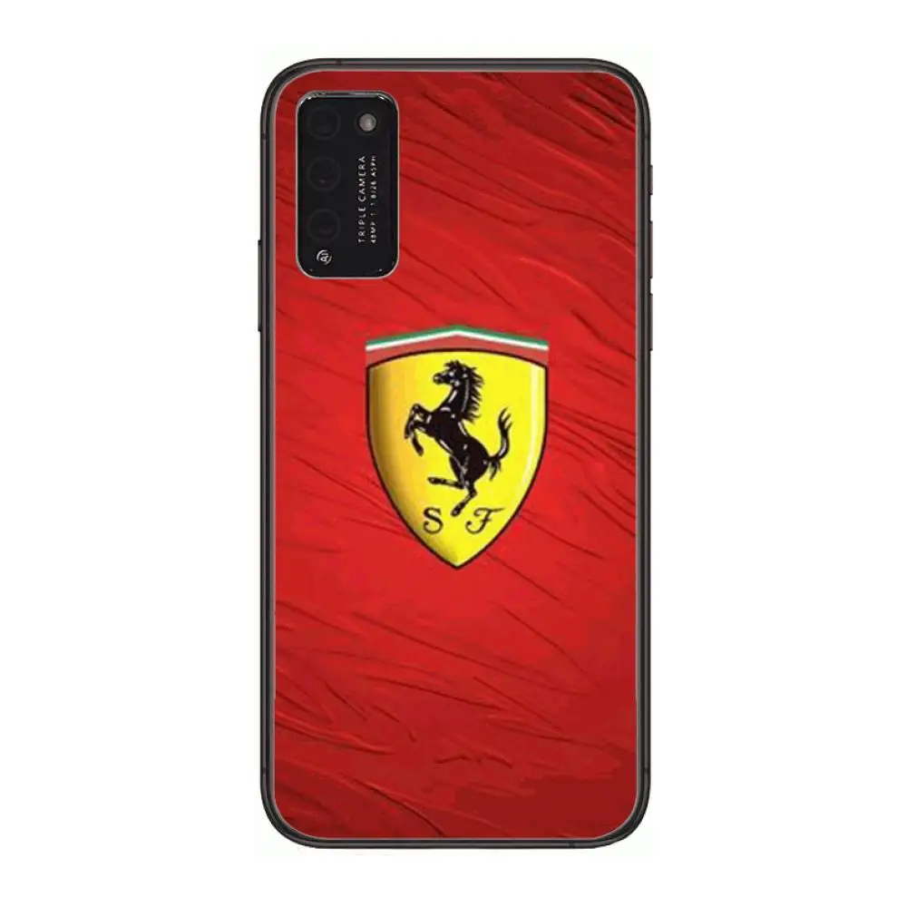 

Case Ferrari sports car Clear Phone Case For Huawei Honor 10 20 30 9 X Pro Lite V 5G RU Black Etui Coque Hoesjes Comic Fashion