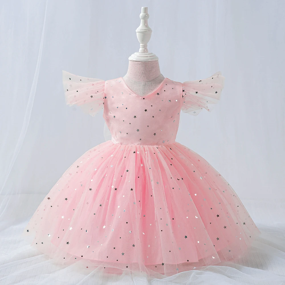 

Baby Girl Summer Dresses Infant Baby Girl Sequin Mesh Christmas Princess Dress 1st Birthday Party Dress Clothes