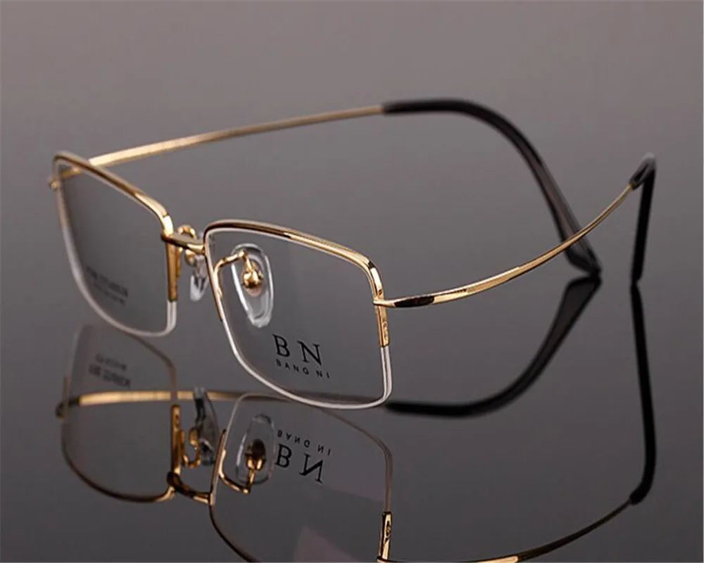 

EYELOOK New Men Super Light Pure Titanium Multi-focal Progressive Lens Black Silver Presbyopia Frame Reading Eyeglasses ZM9279