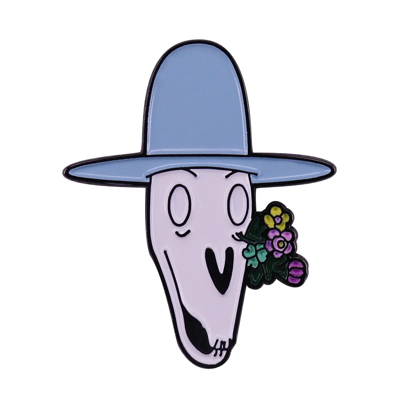 Милый альтернативный жесткий эмалированный штифт с черепом розовым готическим