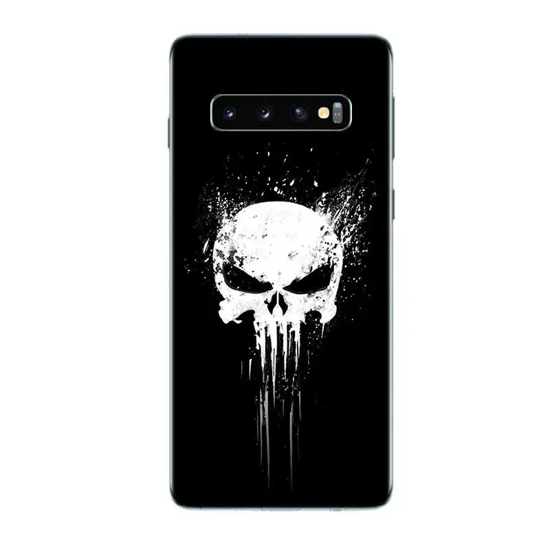 Модный стильный мягкий чехол из ТПУ с черепом для Samsung Galaxy S8 S9 J4 J6 A8 A6 Plus + J8 A7 A9 2018 Note