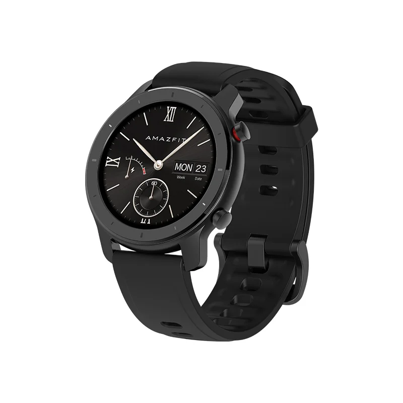 42mm black Глобальная версия Amazfit GTR 42 мм Смарт-часы AMOLED дисплей 5ATM женские и мужские умные часы gps и ГЛОНАСС BT5.0 для Xiaomi Phone IOS - Цвет: 42mm black