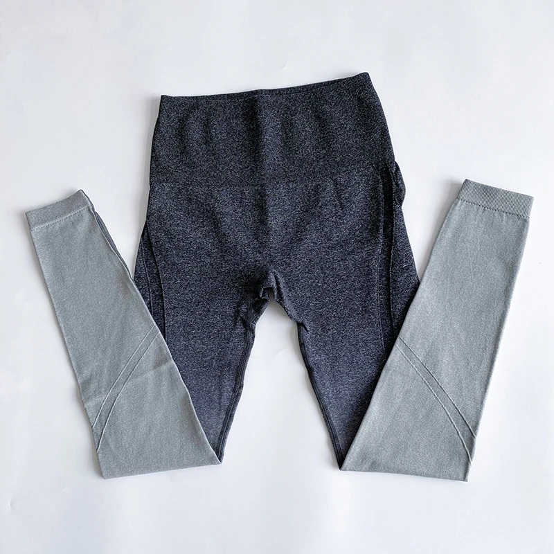 Новинка Омбре бесшовные леггинсы для спортзала Женская тренировка Бег Йога