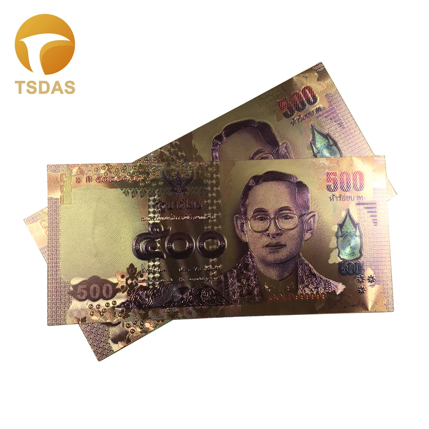 Кредитка золота Таиланд 500 Бат сувенир банкнот сбор бумажных денег оригинальный