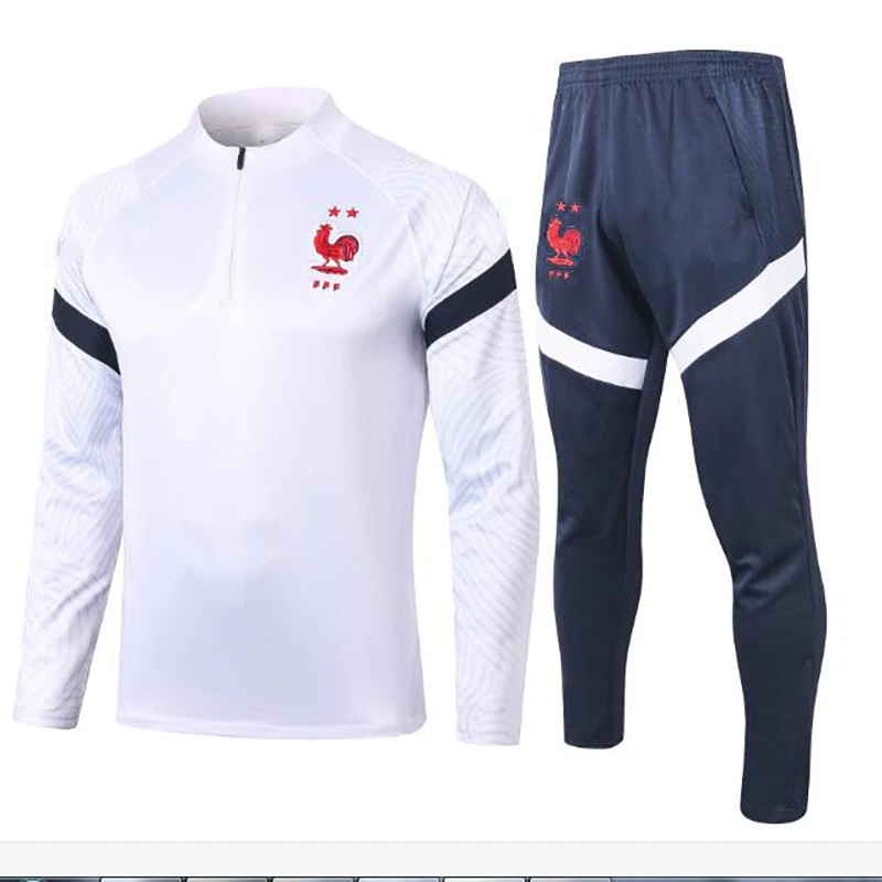 

New Best Quality 2021 2022 2 STAR Survetement Equipe MAILLOT DE FOOT SURVETEMENT France Tracksuits Training Suits