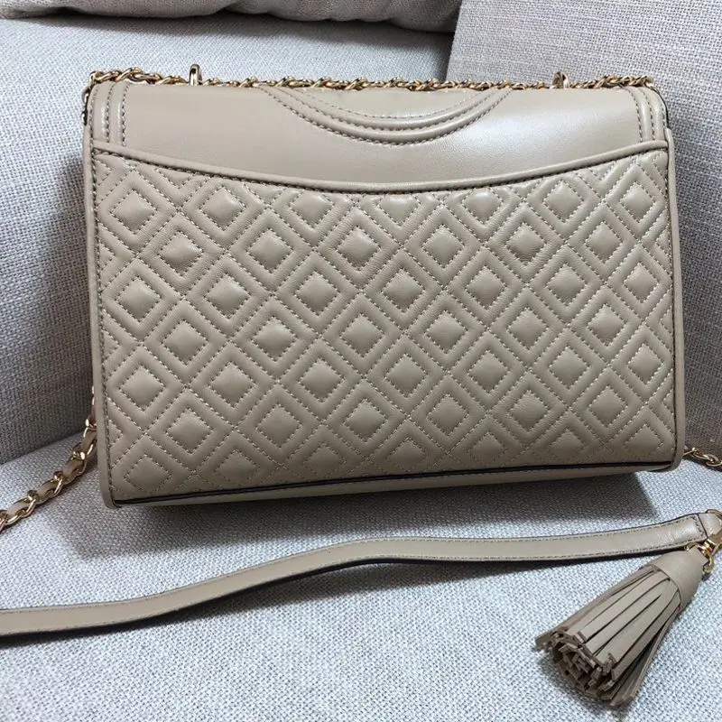 

Luxury Women Bags Famous Brand Chain Strap Shoulder Messenger Bag 100% Goat Leather Classic Quilted Crossbody Flap Tassel Bags