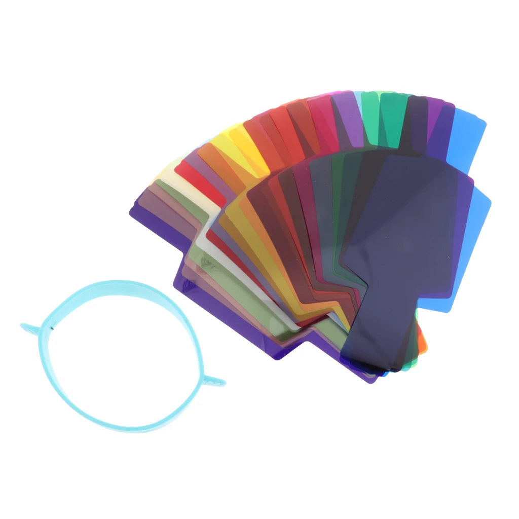 Набор гелевых цветных фильтров для студийной фотосъемки с сумкой