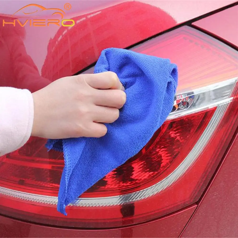 

2X 30*30 Absorbent Towel Thicken Microfiber Suede Cloths Auto Car Motorcycle Cleaning Wash Beauty Supplies Tools Clean stains