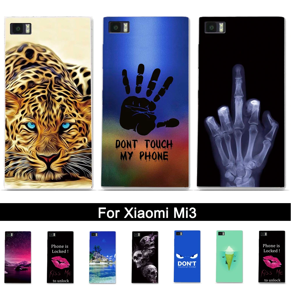 Мягкий чехол из ТПУ для Xiaomi 3 Mi MI3 M3 силиконовый накладка телефона XIAOMI MI M рельефные