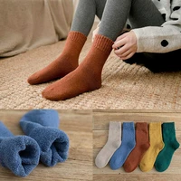 warm lady 5 pairs thick socks women cashmere sock casual wool winter fast soft