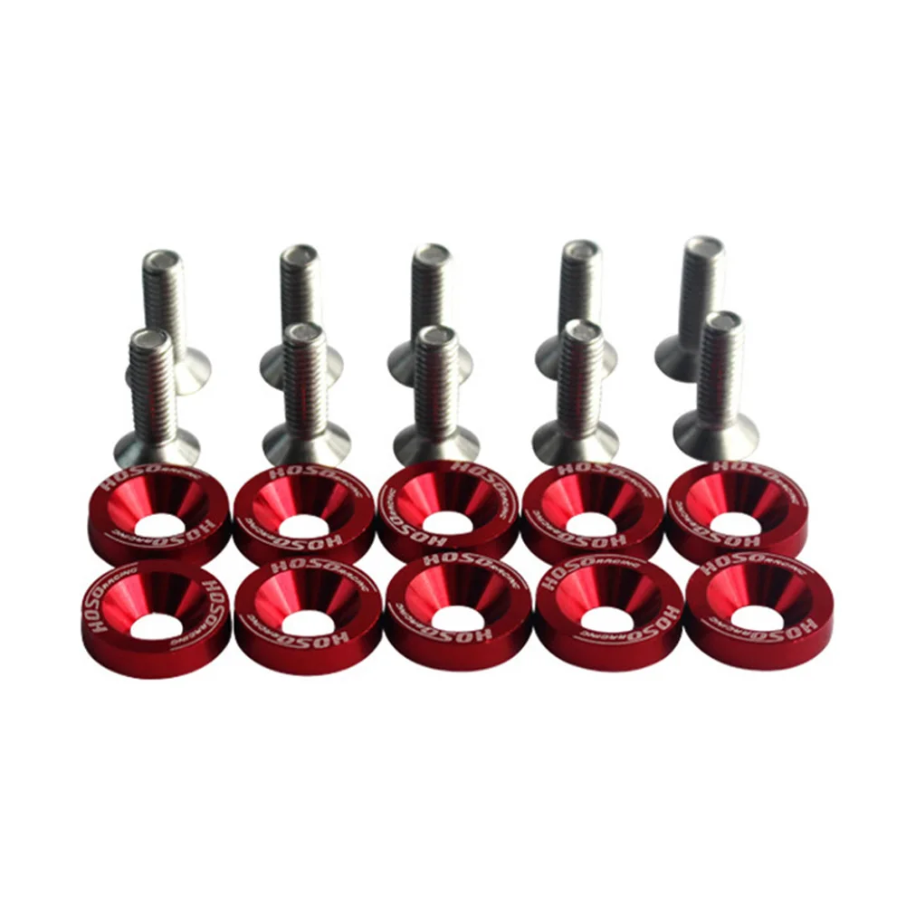 Винты бампера JDM Заготовка алюминиевый распорный блок Шайба Болт двигателя Bay Kit