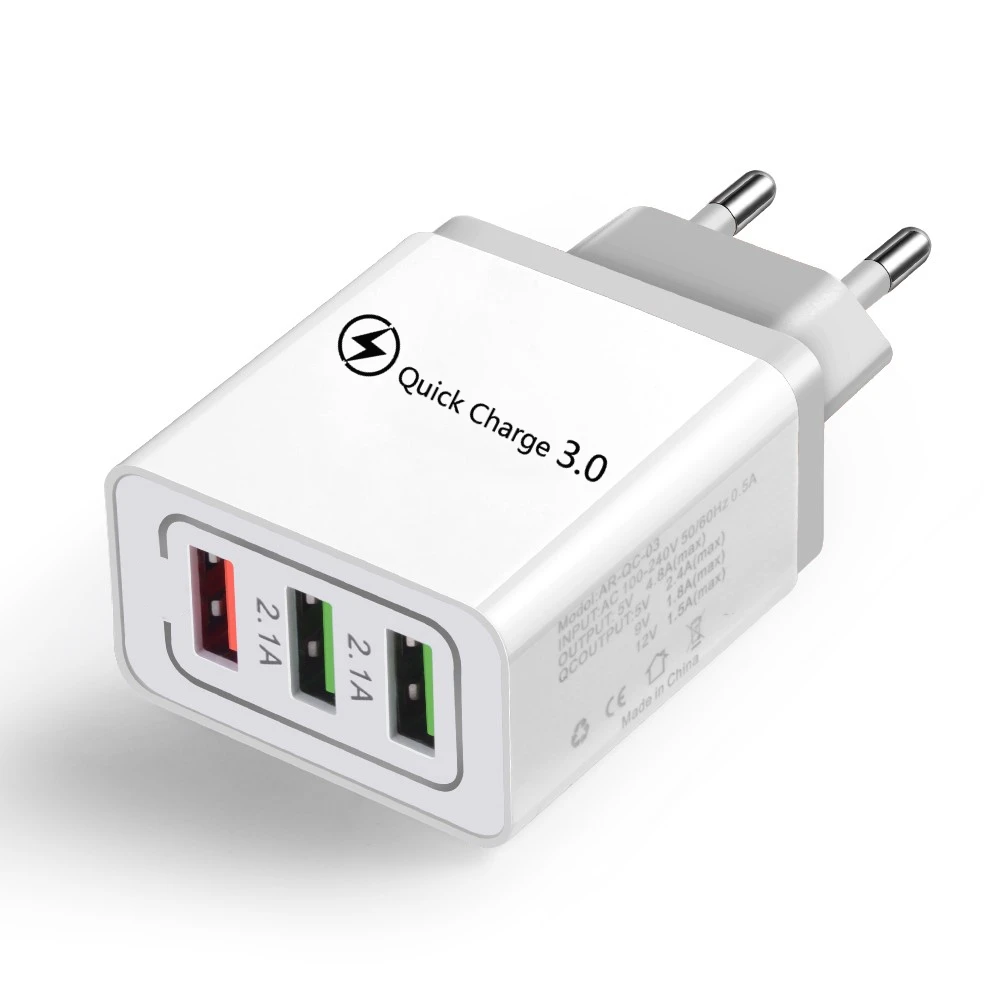 Gray Quick Charge 3,0 USB зарядное устройство для iPhone XR 11 Pro Max iPad EU/US настенное быстрое зарядное устройство для мобильного телефона huawei mate 30 Pro - Тип штекера: Gray