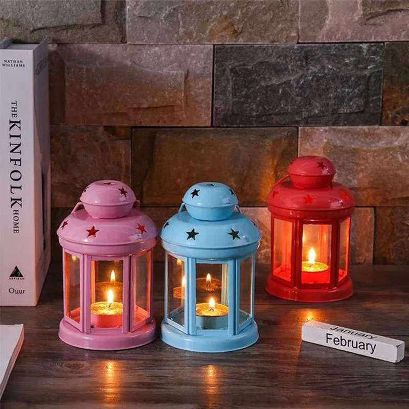

Home Furniture Decoration Nordic Style Colored Glaze Hollow Star Lights Ornaments illumination Decorate Accessories