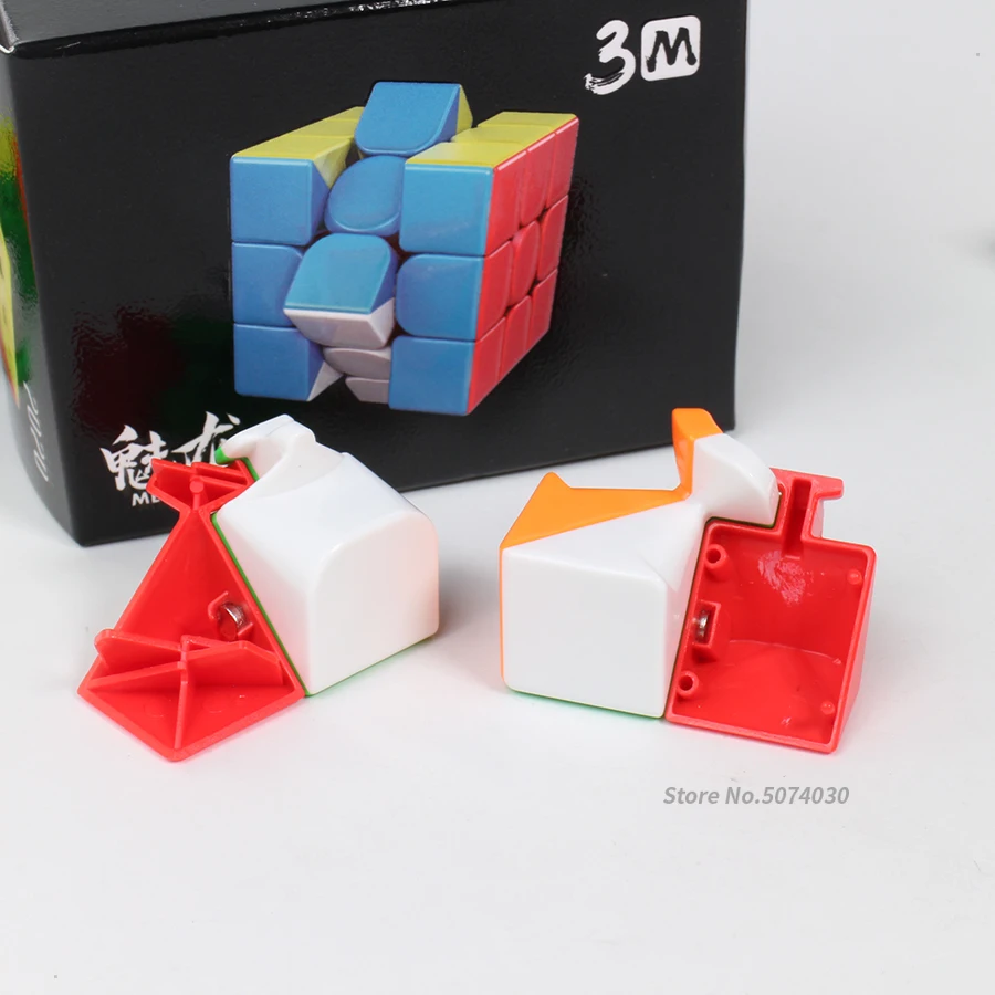 Магнитный куб 3x3x3 Moyu Meilong M магический скоростной пазл без наклеек 56 мм Cubo Miagco 3x3
